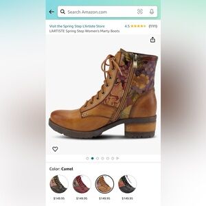 Womens lace up leather boots